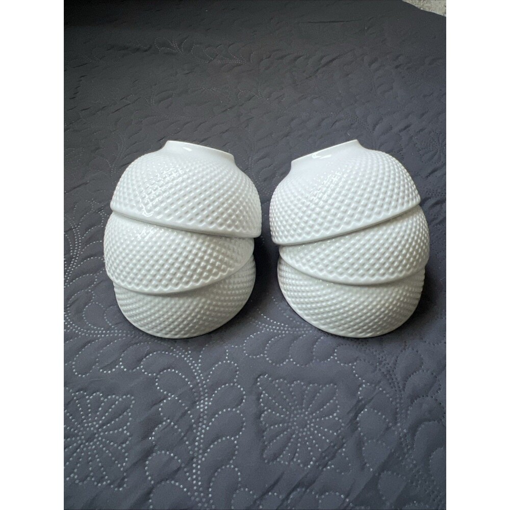 Denmark Tools 4.25" Amelia White Round Fruit Dessert or Ingredient Bowls 6pc Set